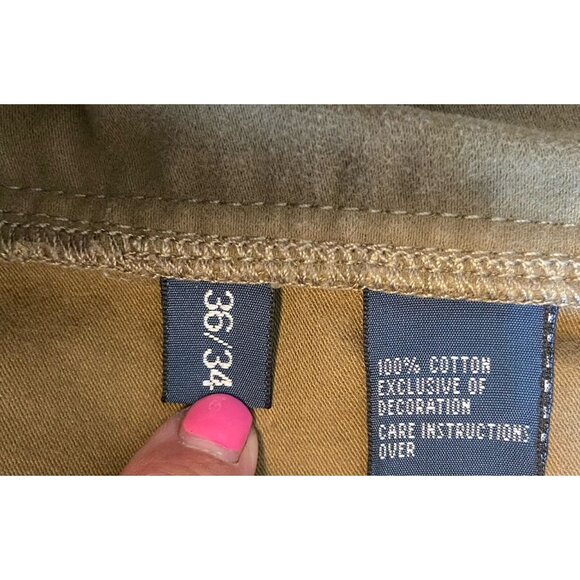 Polo Ralph Lauren Pants The Varick Slim 625 Straight Jeans Size 36 x 34 Tan - Picture 7 of 9